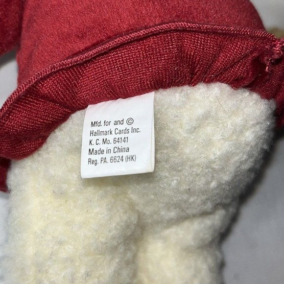 VTG Hallmark Kiss Kiss Mistletoe Plush Teddy Bears Magnetic Noses Christmas - Picture 11 of 14